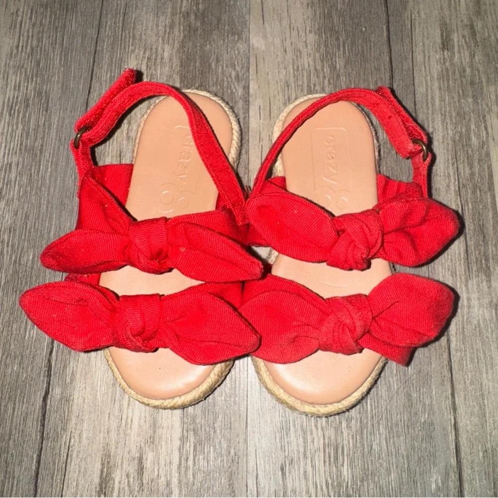 Crazy 8 Red Bow Espadrille Sandals
